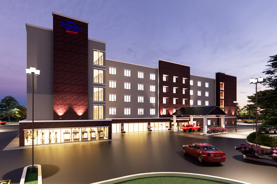 Exterior 3D rendering for luxury hotel - Florida